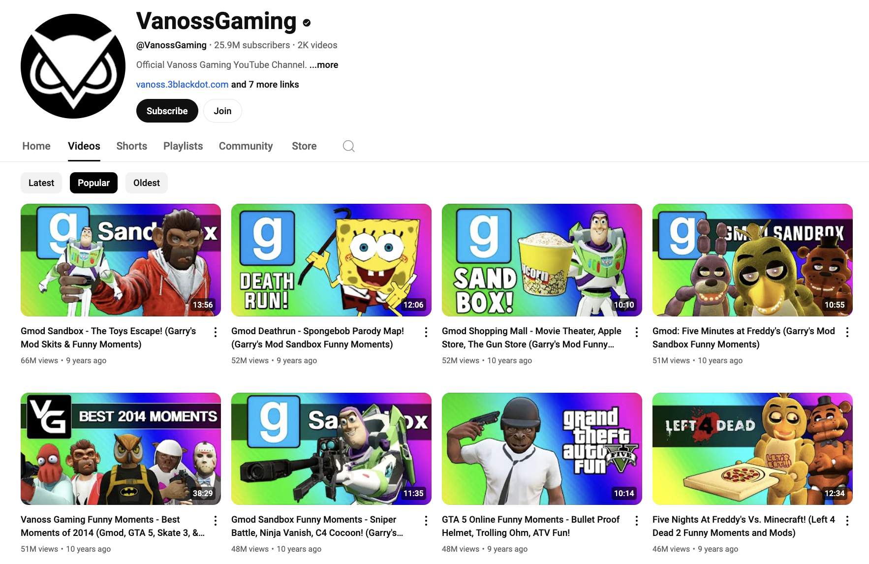 VanossGaming YouTube Channel